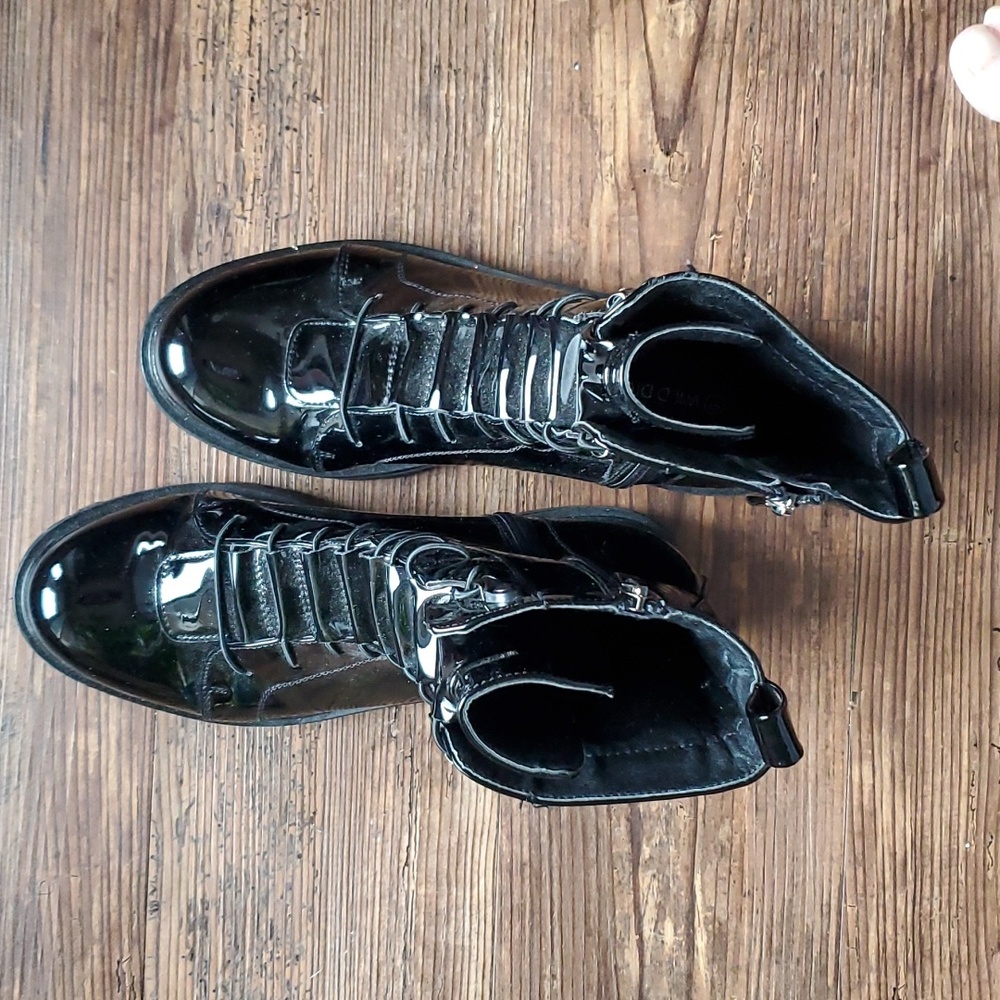 Brand new patent leather boots